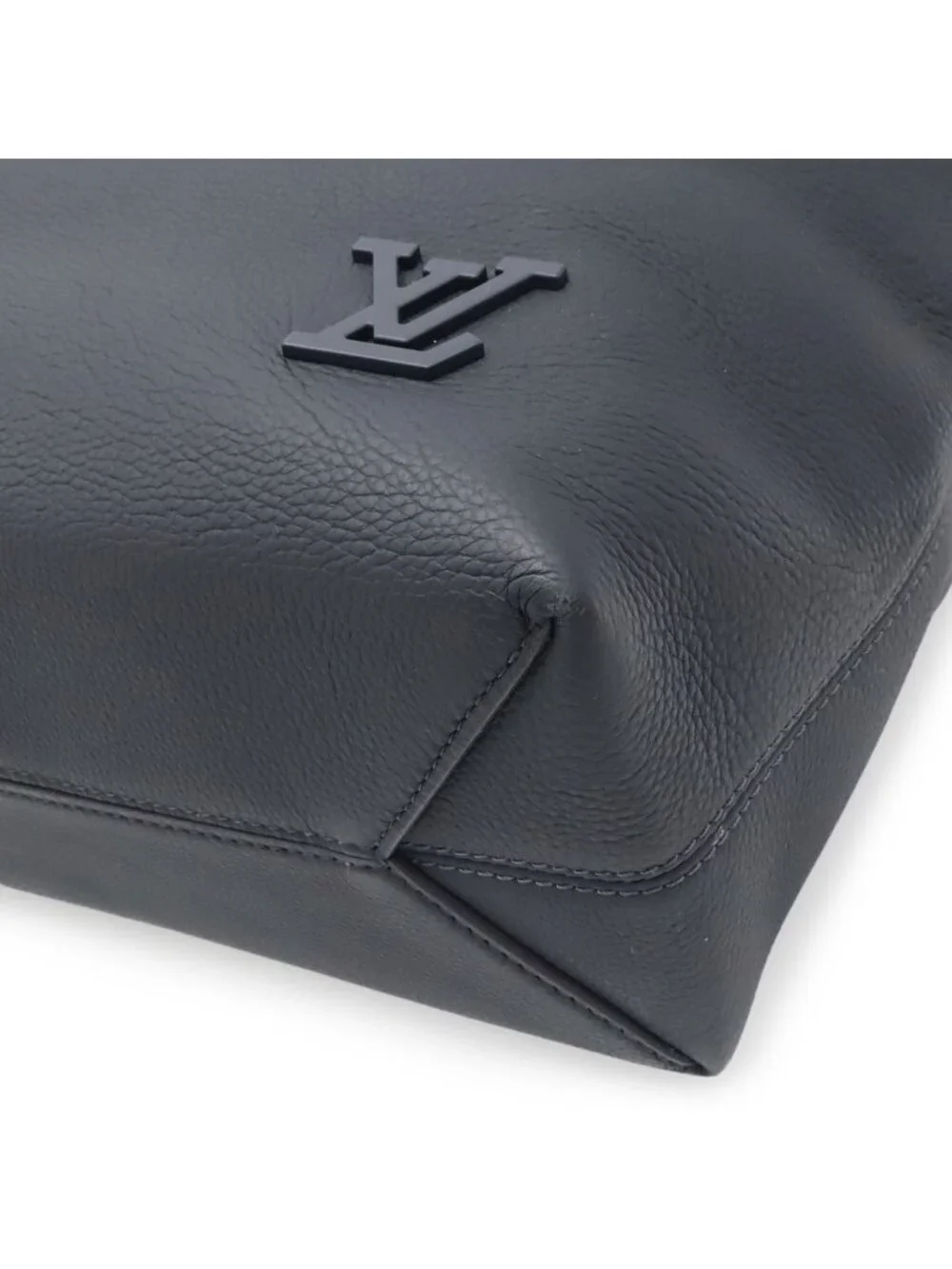 Louis Vuitton LV Aerogram Pilot Tote Shoulder Bag Leather Ink Blue